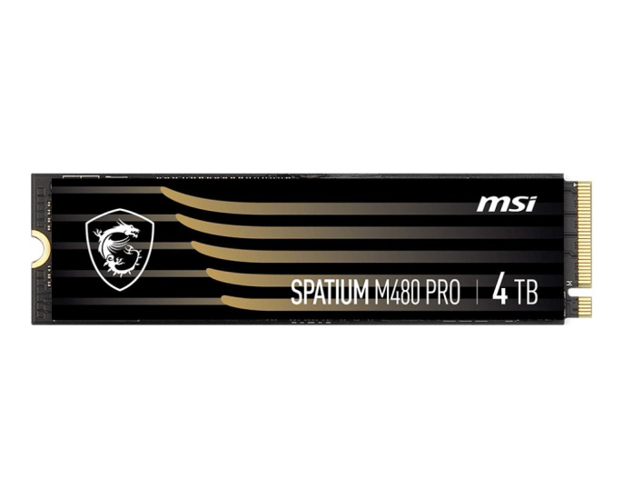 Твердотельный накопитель MSI SSD SPATIUM M480 Pro, 2000GB, M.2 22x80mm , NVMe, PCIe 4.0 x4, 3D TLC, R/W 7400/7000, IOPs 1 000 000/1 000 000, DRAM buffer 2048MB, TBW 1400, DWPD 0.38 5 лет S78-440Q600-P83