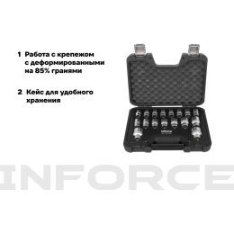 Набор торцевых безударных головок Inforce (1/2"; 8-32 мм) 11-01-260