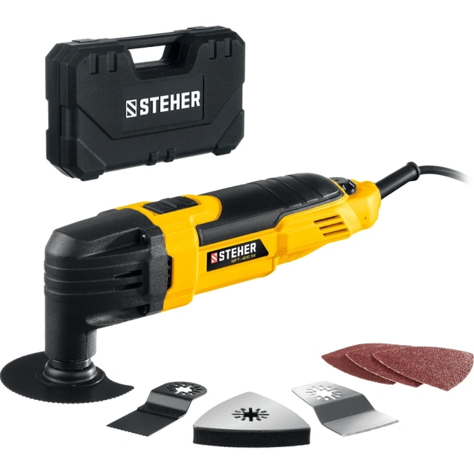Реноватор STEHER 400 Вт, с набором насадок, кейс MFT-400 SK