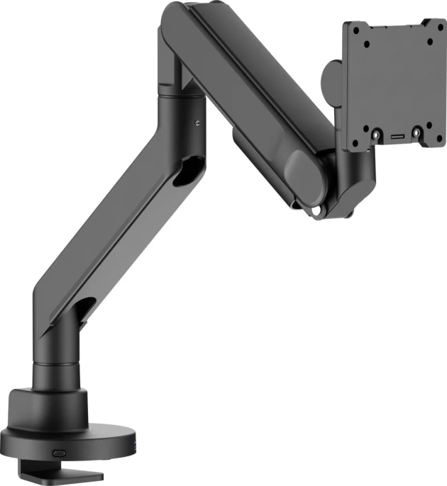 Кронштейн для монитора ErgoSmart Super Heavy-Duty U черный, 1 монитор, 24-57", настольный, регулировка высоты/поворота, USB-хаб, VESA75/100/200