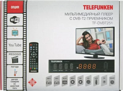 Ресивер DVB-T2 Telefunken TF-DVBT251(ЧЕРНЫЙ)