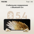 Гарнитура внутриканальные Tecno True 1 Air TU01 черный беспроводные bluetooth в ушной раковине TU01 AIR ELEGANT BLACK