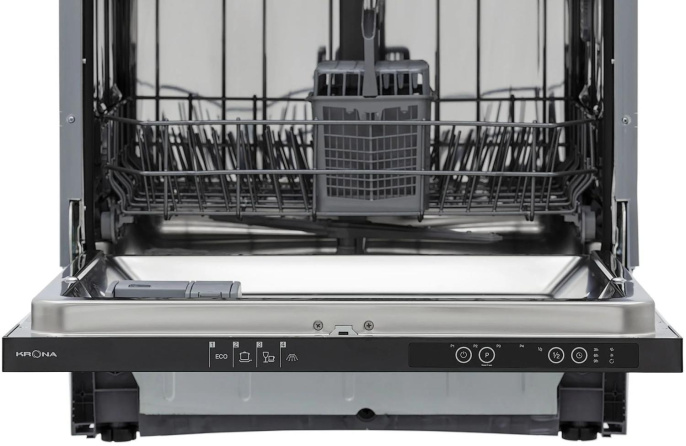 Встраиваемая посудомоечная машина Krona Ammer 60 BI K,  полноразмерная, ширина 59.8см, полновстраиваемая, загрузка 12 комплектов