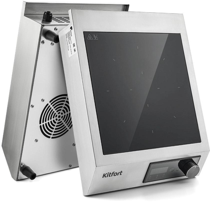 Настольная плита индукционная KitFort КТ-142, стеклокерамика, серебристый