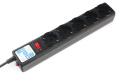 Сетевой фильтр Power Cube 1,9 метра, 5 розеток с заземлением, 10А/2,2кВт, Сечение провода: 3*0.75 мм, цвет черный, 4 года гарантии, Россия, МПТ (SPG5-C2)