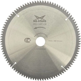 Пильный диск по алюминию Профессионал 250х30 мм, 100Т MD-STARS PPA25010030