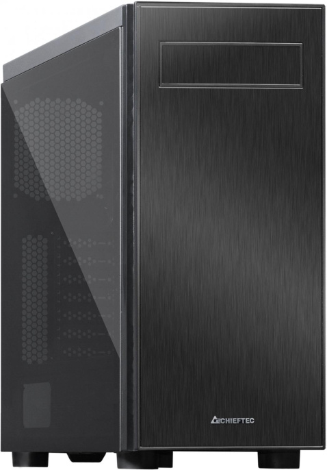 Корпус ATX CHIEFTEC Hawk, Midi-Tower, без БП,  черный [al-02b-tg-op]