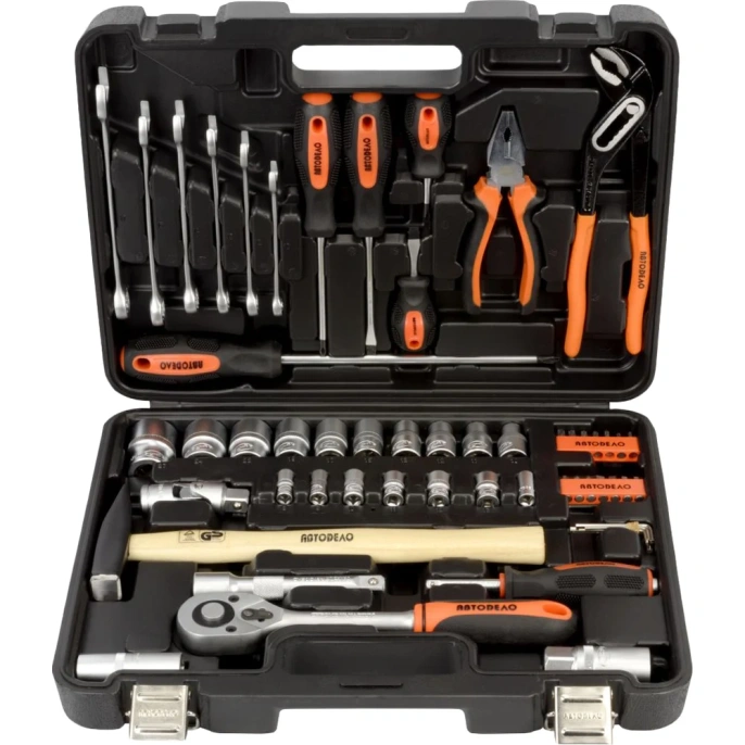 Набор инструмента АвтоDело 1/2" DR 1/4" DR 56 предметов 39856 10997