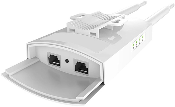 Маршрутизатор CUDY AC1200 Outdoor Wi-Fi Repeater, Access Point, 867Mbps at 5GHz + 300Mbps at 2.4GHz, 1 x 100Mbps RJ45, 2 Detachable Antennas, 24V passive PoE, IP65 Waterproof, lightning protection, 24V passive PoE adapter included RE1200 Outdoor