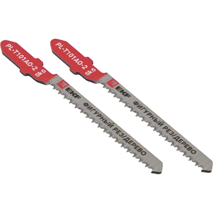 Пилки для электролобзика Expert T101AO, фигурный рез по дереву, SK5, 2 шт EKF pl-t101ao-2