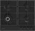 Газовая варочная панель Indesit THPM 642 WS/BL/I,  4 конфорки,  металл,  черный