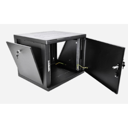 ЦМО Шкаф телекоммуникационный настенный разборный 9U 600 x 520 съемные стенки, дверь металл, цвет черный ШРН-М-9.500.1-9005
