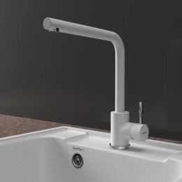 Смеситель GRANFEST GRANFEST QUARZ Смеситель для кухни, Г-образный, серый GF-Z-5411 gray