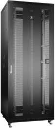 Cabeus ND-05C-42U80/80-BK Шкаф монтажный телекоммуникационный 19" напольный для распределительного и серверного оборудования 42U 800x800x2055mm (ШхГхВ) передняя и задняя перфорированные двери, ручка с замком, цвет черный (RAL 9004)