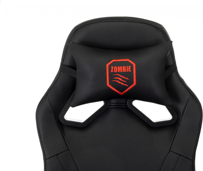 Кресло игровое ZOMBIE 50, экокожа, до 120кг, черный