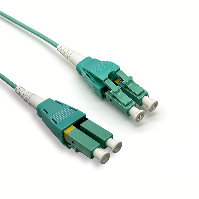 Оптический патчкорд NEOMAX NMO-LC-LC-MM-1M LC/UPC-LC/UPC, Uniboot OM4, Multimode, Duplex, 50/125, LSZH, Aqua, 1м