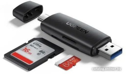 Кардридер многофункциональный UGREEN CM304 80191 Multifunction USB-C +USB TF/SD 3.0 Card Reader. Цвет: черный (80191_)
