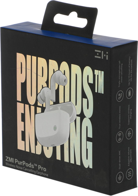 Наушники ZMI PurPods Pro TW100ZM, Bluetooth, внутриканальные, белый