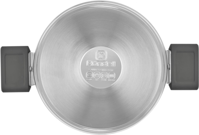Кастрюля 3.1л Rondell Quadro RDS-1596, нержавеющая сталь, с крышкой