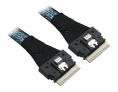 Кабель/ Cable, x8 8654 to 1x8 8654, 1M. To Controller SFF-8654 SlimSAS , To Devices/Backplane 1 x8 SFF8654 SlimSAS. (05-60007-00)
