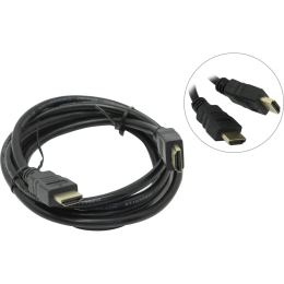 Bion Кабель HDMI v1.4, 19M/19M, 3D, 4K UHD, Ethernet, CCS, экран, позолоченные контакты, 1м, черный [BXP-CC-HDMI4L-010]