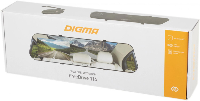 Видеорегистратор Digma FreeDrive 114 Mirror черный 1080x1920 1080p 130гр. GP2247E