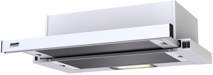 Встраиваемая вытяжка Krona Kerry 600, управление кнопочное, белый [00026266]