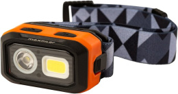 Фонарь налобный аккумуляторный MaxPiler MHF-02 (500-120 Лм, LED SMD+COB, 55*, 4 реж, 1,2-10ч, инд. заряда)