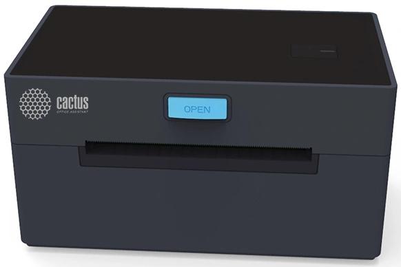 Принтер этикеток Cactus CS-TP-D420U+держатель,  черный