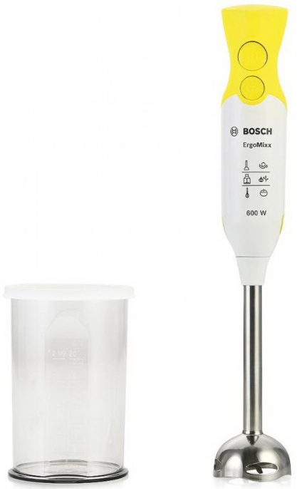 Блендер Bosch MSM66110Y, погружной, белый/желтый
