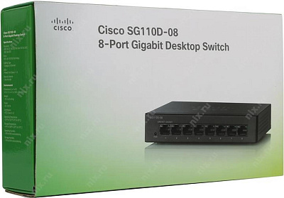 Cisco SB SG110D-08-EU Коммутатор 8-портоый SG110D-08 8-Port Gigabit Desktop Switch