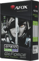 Видеокарта Afox PCI-E 3.0 AF610-1024D3L7-V6 NVIDIA GeForce GT 610 1Gb 64bit DDR3 810/1333 DVIx1 HDMIx1 CRTx1 HDCP Ret