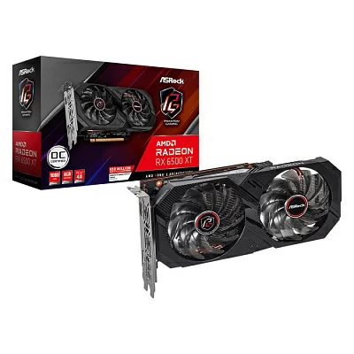 Видеокарта ASRock RX6500XT Phantom Gaming OC 8GB GDDR6 64bit DP HDMI 2FAN RTL