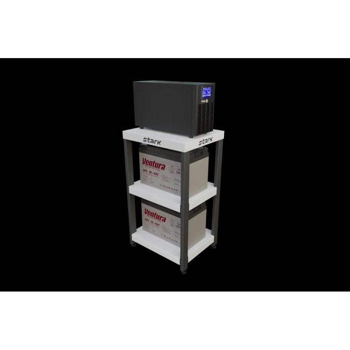 ИБП STARK SC 1000 LI {1000ВА/600Вт, Line-Interactive, на пол, 140-300В, 4хЕВРО, Чистый синус, SNMP, AS400, БЕЗ АКБ - внешние батарея х1 9-400Ач}