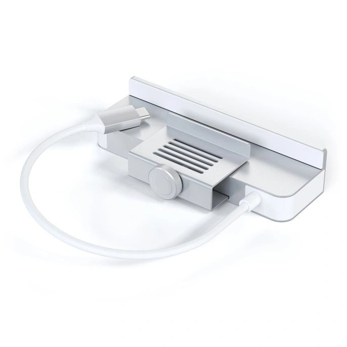 USB-C-концентратор Satechi Aluminum USB-C Clamp Hub для 24" iMac - Silver. Цвет: серебристый (ST-UCICHS)