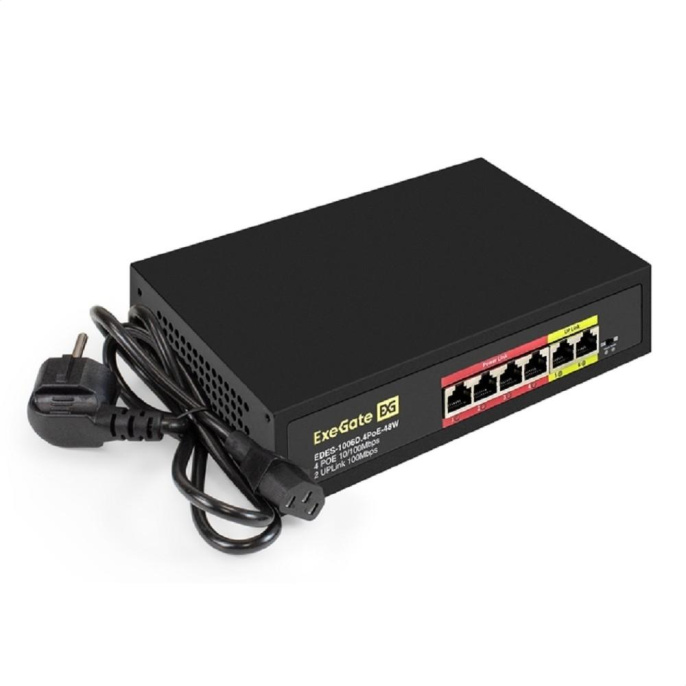 Коммутатор EXEGATE EDES-1006D.4PoE-48W, неуправляемый [ex299020rus]