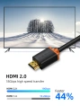 Кабель CABLETIME CH23H (CT-AV540-HE2GN-B1) 1 м, HDMI2.0 AM/AM, 4k/60 Гц, позолоченный, черная ПВХ-оболочка