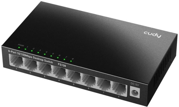 Коммутатор CUDY FS108, неуправляемый