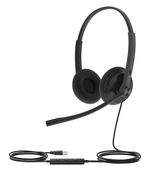 Гарнитура YEALINK UH34 Lite Dual UC Дуо, Проводная, HD звук, USB, шт