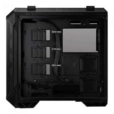 Корпус для пк ASUS TUF GAMING GT501 White ASUS TUF Gaming GT501 case supports up to EATX with metal front panel, tempered-glass side panel, 120 mm RGB fan, 140 mm PWM fan, radiator space reserved, and USB 3.1 Gen 1