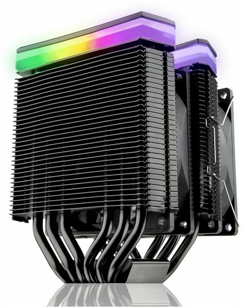 Кулер для процессора Raijintek DELOS RBW 3x 92x92x25mm fans, 6 heatpipes, TDP 200W, PWM, 650-2000RPM, 22.95 dBA, hydraulic bearing, all sockets 0R10B00096