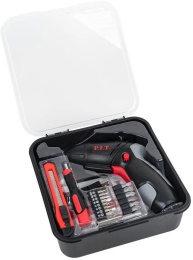 Электроотвертка P.I.T. PD03P3.6-006 аккумуляторная, 3,6 В, 3.5 Нм, 1.3 Ач, биты 15шт, поворотная рукоятка, USB ЗУ, фонарик, кейс