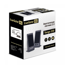 Акустическая система 2.0 ExeGate Tango 230 питание USB, 2х3Вт Вт RMS , 80-20000Гц, черный, Color Box EX287056RUS
