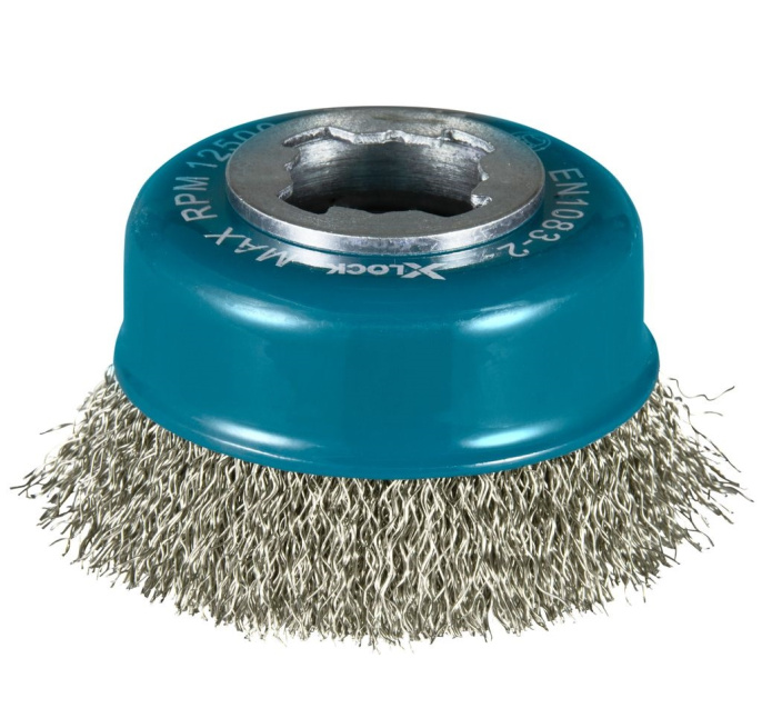 Щетка проволочная гофрированная чашечная (75 мм; 0.3 мм; X-lock) Makita D-73346