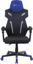 Кресло игровое Oklick 111G, сетка/ткань, до 150кг, черный/синий
