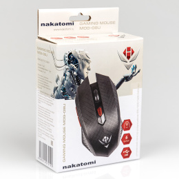 Мышь MOG-08U Nakatomi Gaming mouse - игровая, 6 кнопок ролик прокрутки, USB, черная