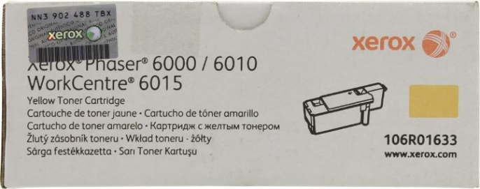 XEROX 106R01633 Тонер-картридж Xerox Phaser 6000/6010, yellow