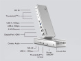 Док-станция Docking Station WAVLINK Thunderbolt 4 Quad Display/96W Power Delivery Include 20V/11.5A Power Adapter/4xUSB3.0/3xThunderbolt 4/2xDP 4K 60HZ/2xHDMI 4K 60HZ/1xGigabit LAN/1xCombo Audio Jack/1xCardReader