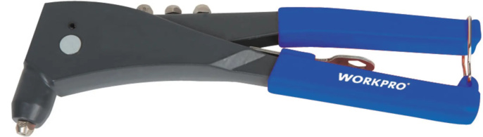 Заклепочник WorkPro WP225006 250мм ручной, хром-молибденовые губки, конструкция из алюминиевого сплава с эргономичной ручкой для захвата,подходит для размеров заклепок: 3/32", 1/8", 5/32" и