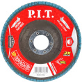 Шлифовальный круг P.I.T. APLS26-12580 лепестковый, DRUA 125x22.2 мм, ZA80, циркониевый корунд